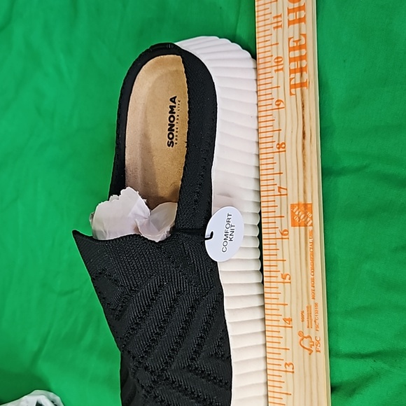 SONOMA Simangi Black slip on Comfort knit 2.5 inch lift memory foam shoes - Picture 13 of 14